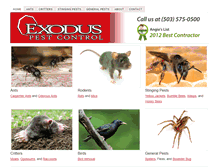 Tablet Screenshot of exoduspestcontrol.com